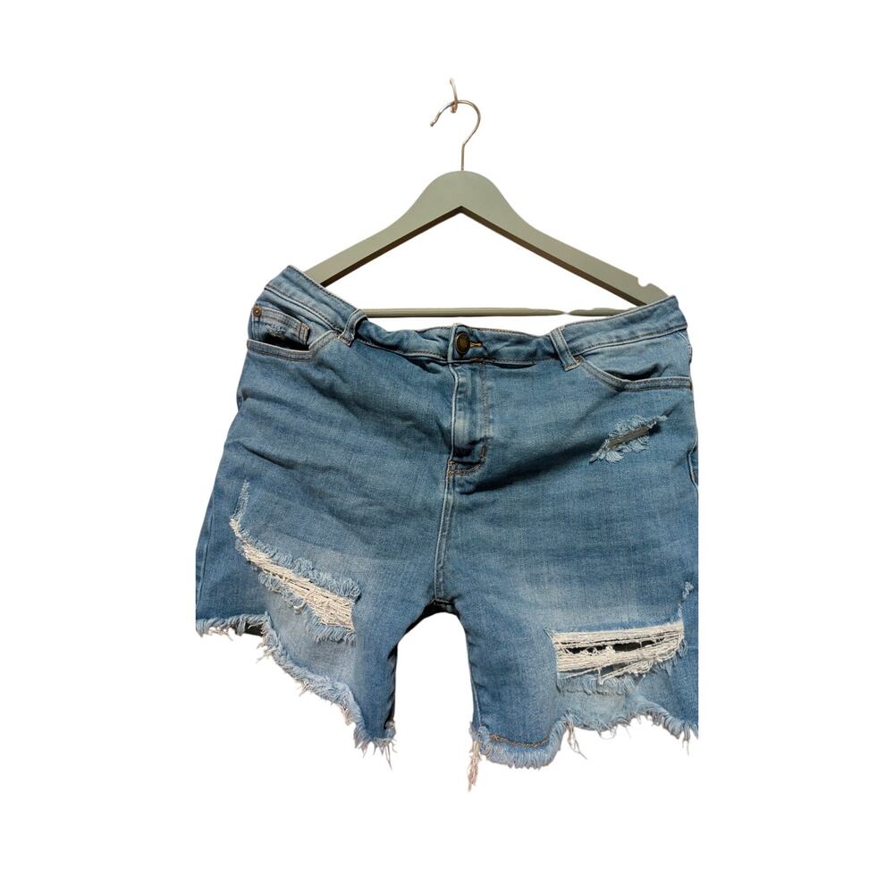 Chic Soul Brand Distressed Jean Shorts, Size 1X